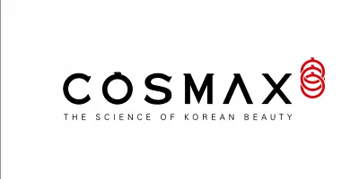 Logo of Cosmax with the tagline 'The Science of Korean Beauty'.